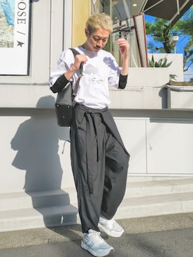 「アイテム（バックパック/リュック）」を使った、MKさん（メンズ・175cm）の春コーディネート