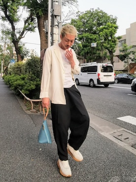 「アイテム（ハンドバッグ）」を使った、MKさん（メンズ・175cm）の春コーディネート