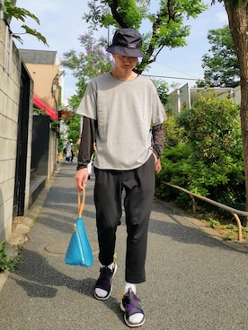 「FlowerMOUNTAIN（フラワーマウンテン）のアイテム」を使った、MKさん（メンズ・175cm）の夏コーディネート