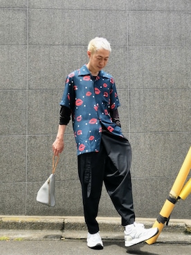 「aloha blossom（アロハブロッサム）のアイテム」を使った、MKさん（メンズ・175cm）の夏コーディネート