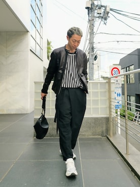 「ファッションの力を信じよう」｜「アイテム（ショルダーバッグ）」を使った、MKさん（メンズ・175cm）の秋コーディネート