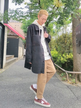 「RAWLIFE（ロウライフ）のアイテム（パンツ）」を使った、MKさん（メンズ・175cm）の秋コーディネート