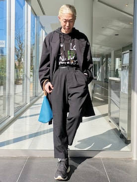 「アイテム（ハンドバッグ）」を使った、MKさん（メンズ・175cm）の冬コーディネート