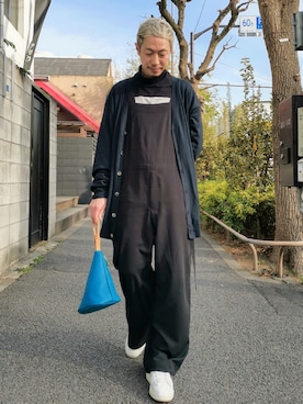 「ROBES&CONFECTIONS（ローブスコンフェクションズ）のアイテム（オールインワン・サロペット）」を使った、MKさん（メンズ・175cm）の春コーディネート