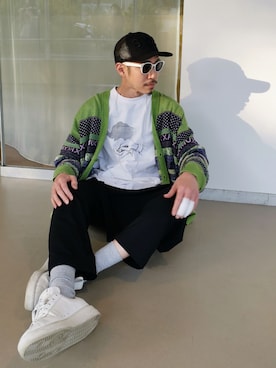 「SY32 by SWEET YEARS（エスワイサーティトゥバイスィートイヤーズ）のアイテム」を使った、MKさん（メンズ・175cm）の春コーディネート