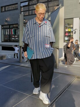 「GUCCI（グッチ）のアイテム」を使った、MKさん（メンズ・175cm）の夏コーディネート