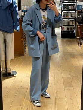 「CONVERSE（コンバース）のCONVERSE コンバース オール スター オックス / ALL STAR OX(BLACK) 32160321（スニーカー）」を使った、まっちゃさん（レディース・154cm・20代）の春コーディネート