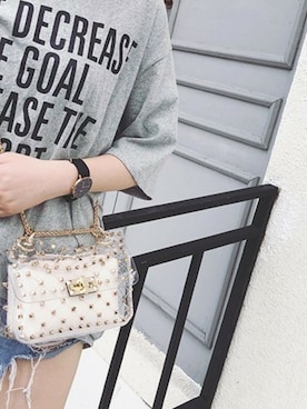 「スタッズ」｜cocounsecretさん（レディース・160cm）の夏コーディネート