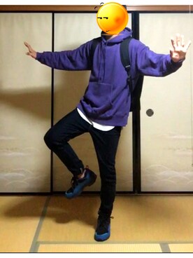 「ハラチ」｜「アイテム（デニムパンツ）」を使った、柳チェルさん（メンズ・172cm）の冬コーディネート