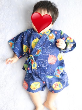 「男の子ベビー」｜「アイテム（浴衣）」を使った、Ｙさん（キッズ・70cm）の夏コーディネート