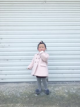 「no brand（ノーブランド）のアイテム（ダウンジャケット/コート）」を使った、bommie88さん（キッズ・90cm）の冬コーディネート