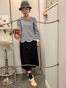 「deer and flying birdのアイテム（トップス、その他）」を使った、Kaさん（レディース・157cm）の春コーディネート