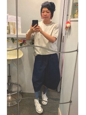 「CA4LA（カシラ）のポポーラ5（ヘアバンド、グレー系）」を使った、Kaさん（レディース・157cm）の秋コーディネート