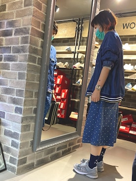 「FRAPBOIS（フラボア）のデニック（デニムジャケット、ブルー系）」を使った、Kaさん（レディース・157cm）の冬コーディネート