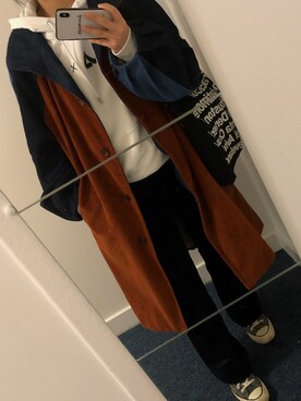 「アイテム（ピーコート、ブラウン系）」を使った、connieさん（レディース・158cm）の冬コーディネート