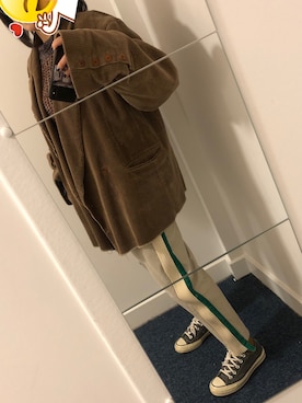 「アイテム（その他トップス、ブラウン系）」を使った、connieさん（レディース・158cm）の冬コーディネート