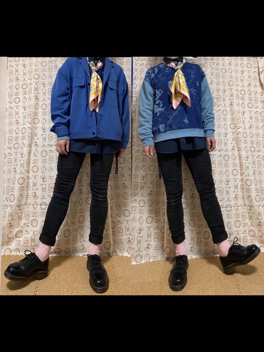 「はるコーデ、春コーデ、HARE」｜「HAREのデザインブルゾン(HARE)（ブルゾン、ブルー系）」を使った、まっさんさん（メンズ・172cm）の春コーディネートの1枚目の写真