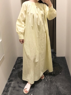 「niko and...（ニコアンド）の2WAYタックワンピース【インスタグラマーコラボ】（ワンピース）」を使った、みりんさん（レディース・156cm）の春コーディネート