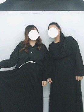 「FUN.TRINITY（ファン トリニティー）のアイテム」を使った、ネモトとコダマさん（レディース・153cm）の冬コーディネート