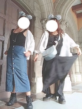 「FUN.TRINITY（ファン トリニティー）のアイテム」を使った、ネモトとコダマさん（レディース・153cm）の冬コーディネート