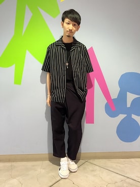 「WEGO（ウィゴー）のアイテム（ネックレス）」を使った、黒坂学さん（メンズ・171cm）の春コーディネート