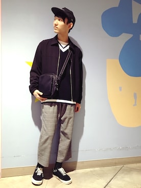 「WEGO（ウィゴー）のアイテム（ブルゾン）」を使った、黒坂学さん（メンズ・171cm）の冬コーディネート