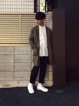 「WEGO（ウィゴー）のアイテム（シャツ/ブラウス）」を使った、黒坂学さん（メンズ・171cm）の春コーディネート