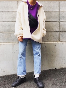 「WEGO（ウィゴー）のアイテム（ブルゾン）」を使った、黒坂学さん（メンズ・171cm）の秋コーディネート