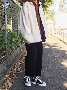 「WEGO（ウィゴー）のアイテム（ブルゾン）」を使った、黒坂学さん（メンズ・171cm）の秋コーディネート