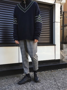 「シンプルおしゃれが好き」｜黒坂学さん（メンズ・171cm）の冬コーディネート