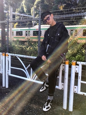 「WEGO（ウィゴー）のアイテム（ブルゾン）」を使った、黒坂学さん（メンズ・171cm）の冬コーディネート