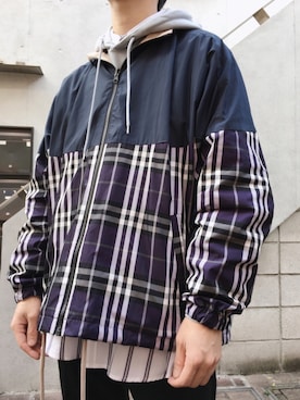 「WEGO（ウィゴー）のアイテム（ブルゾン）」を使った、黒坂学さん（メンズ・171cm）の春コーディネート