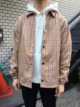 「WEGO（ウィゴー）のアイテム（ブルゾン）」を使った、黒坂学さん（メンズ・171cm）の春コーディネート