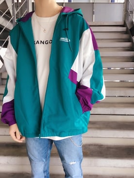 「WEGO（ウィゴー）のアイテム（ブルゾン）」を使った、黒坂学さん（メンズ・171cm）の春コーディネート