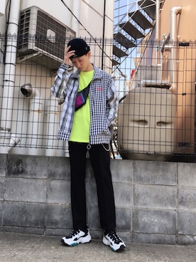 「平成最後のWEARISTAセンバツ」｜「アイテム（ブルゾン）」を使った、黒坂学さん（メンズ・171cm）の春コーディネート