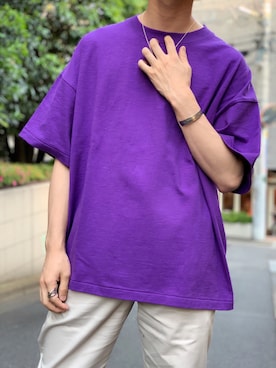 「WEGO（ウィゴー）のアイテム（Tシャツ/カットソー）」を使った、黒坂学さん（メンズ・170cm）の夏コーディネート