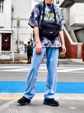 「WEGO（ウィゴー）のアイテム（デニムパンツ）」を使った、黒坂学さん（メンズ・170cm）の夏コーディネート
