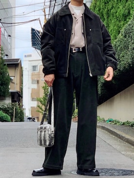 「WEGO（ウィゴー）のアイテム（ブルゾン）」を使った、黒坂学さん（メンズ・171cm）の秋コーディネート