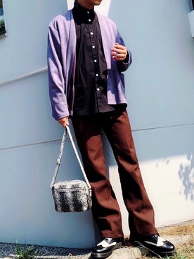 「WEGO（ウィゴー）のアイテム（その他トップス）」を使った、黒坂学さん（メンズ・171cm）の秋コーディネート
