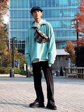 「AKIII CLASSIC（アキクラシック）のアイテム」を使った、黒坂学さん（メンズ・171cm）の冬コーディネート