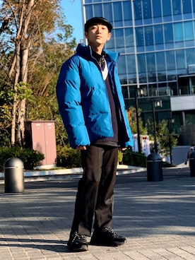 「WEGO（ウィゴー）のアイテム（ダウンジャケット/コート）」を使った、黒坂学さん（メンズ・171cm）の冬コーディネート
