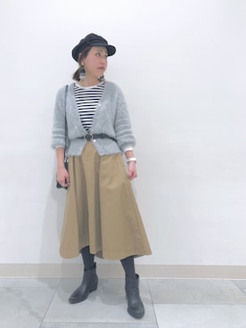 「アイテム（ピアス（両耳用））」を使った、NAOKO.sさん（レディース・158cm・30代）の冬コーディネート