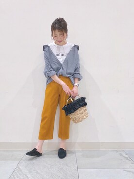「オフショルダー」｜NAOKO.sさん（レディース・158cm・30代）の春コーディネート