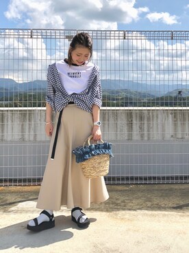NAOKO.sさんの「ツイルロングスカート」を使ったコーディネート