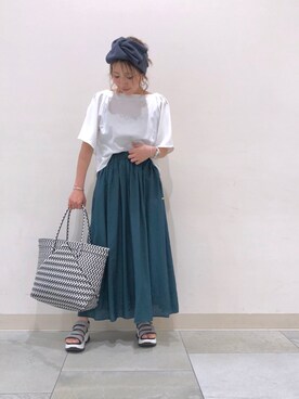 「白トップス」｜NAOKO.sさん（レディース・158cm・30代）の春コーディネート