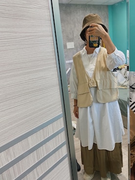 「アイテム（シャツワンピース）」を使った、ishoyunweiさん（レディース・159cm・20代）の秋コーディネート