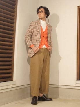 「BOGLIOLI（ボリオリ）のアイテム（テーラードジャケット）」を使った、BT4.0さん（メンズ・172cm）の春コーディネート