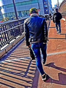 「アイテム（ハンドバッグ）」を使った、玲士さん（メンズ・165cm）の冬コーディネート