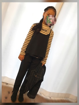 「カッコイイ女子」｜「アイテム（その他）」を使った、KANANE☺︎さん（キッズ・135cm）の冬コーディネート