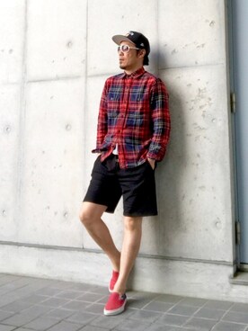 「タータンチェック」｜HIROさん（メンズ・174cm）の春コーディネート